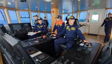 A bordo del ARC "Roncador", Dimar realiza cartografía náutica en el Golfo del Morrosquillo