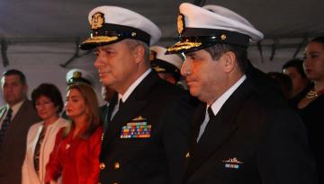 Izq.a Der.Contralmirante Ernesto Durán González y Contralmirante Pablo Emilio Romero Rojas