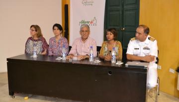 Participantes de la instalación de la  Asociación Náutica de Colombia, en Cartagena