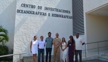 Funcionarios de la Dimar asistentes al Taller en compañía del Director del CIOH Caribe (Cartagena).