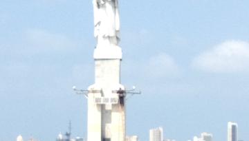 Virgen del Carmen ubicada en la Bahía de Cartagena